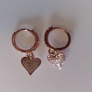 Dainty and Delicate Rose Gold tone Hearts
